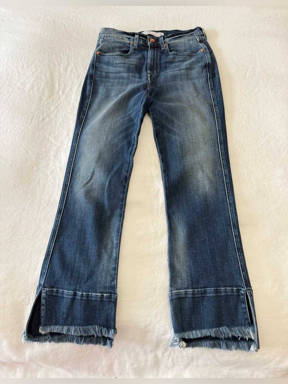 AYR | Women’s 29 | The Shade Jeans Straight Leg Frayed Hem Blue Mustang Wash